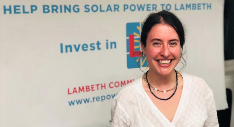 Eva Goudouneix au lancement du projet Lambeth Community Solar