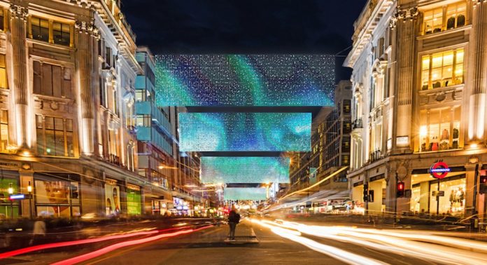 Illuminations Oxford Street londres noel