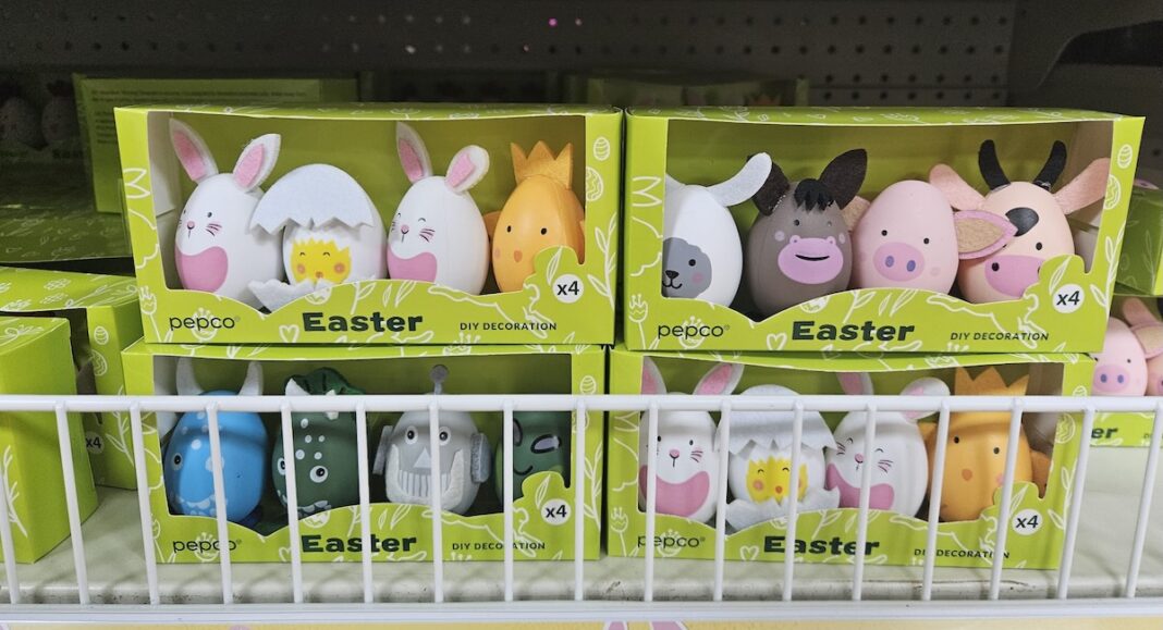 Oeufs de Pâques dans un supermarché britannique