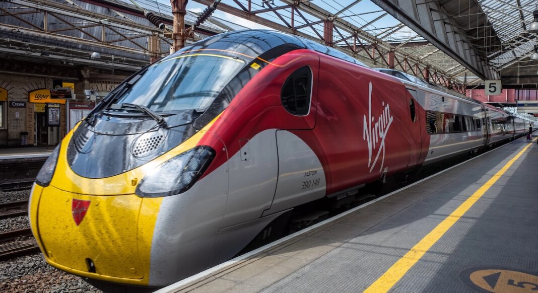 Virgin Wesy Coast train at preston station